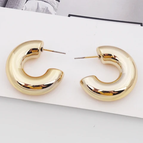 Серьги-подвески C-образные пластиковые zhenshecai