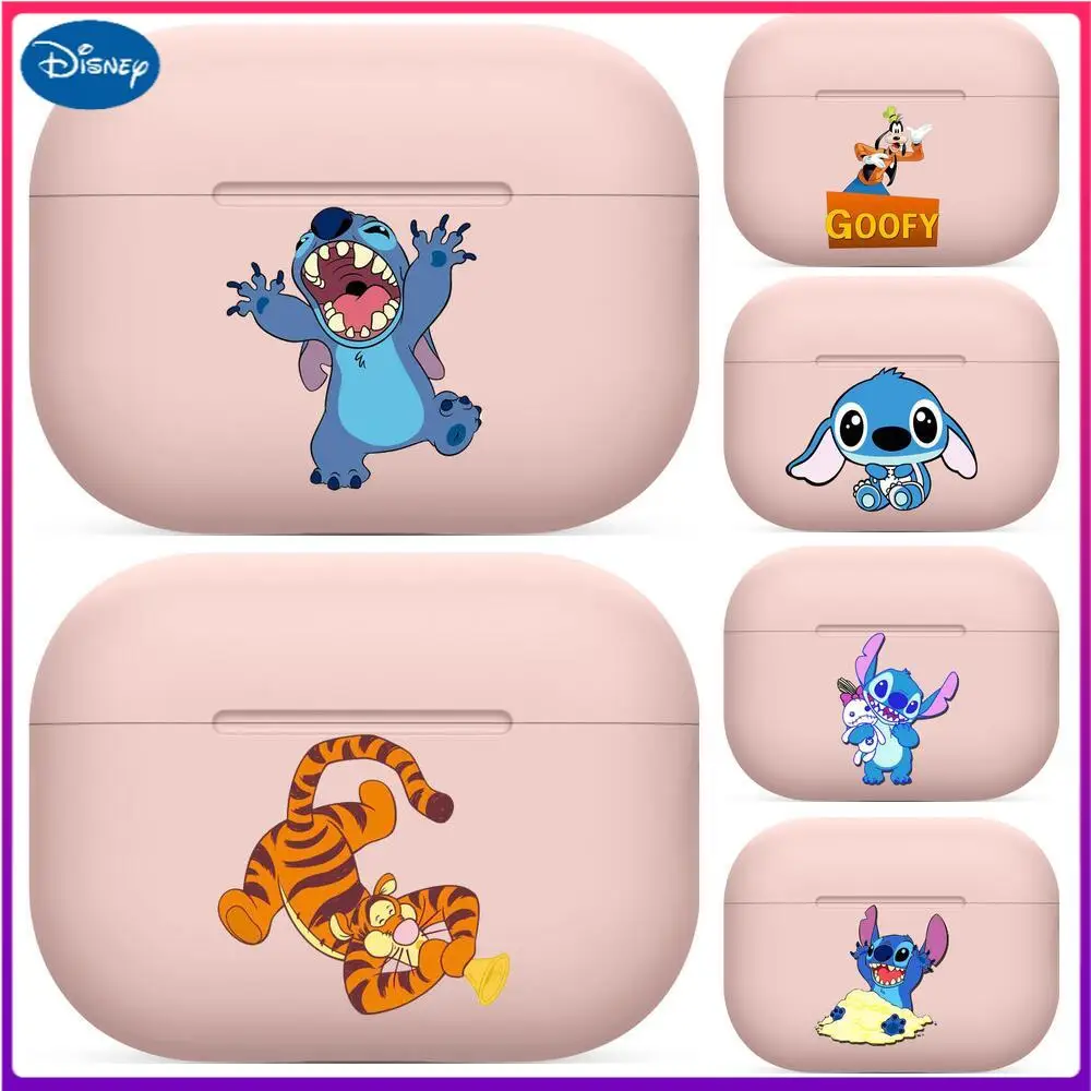 

Tigger Stitch For Airpods 1 2 pro case Protective Bluetooth Wireless Earphone Cover For Air Pods case air pod cases Pink cute ge