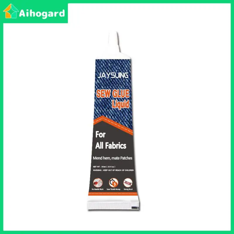 

50ml Liquid Fabric Sew Repair Glue Fast Dry Clothing Repair PVC Gel Sewing Solution Kit All Fabrics Repair Caulk Glue Super Glue