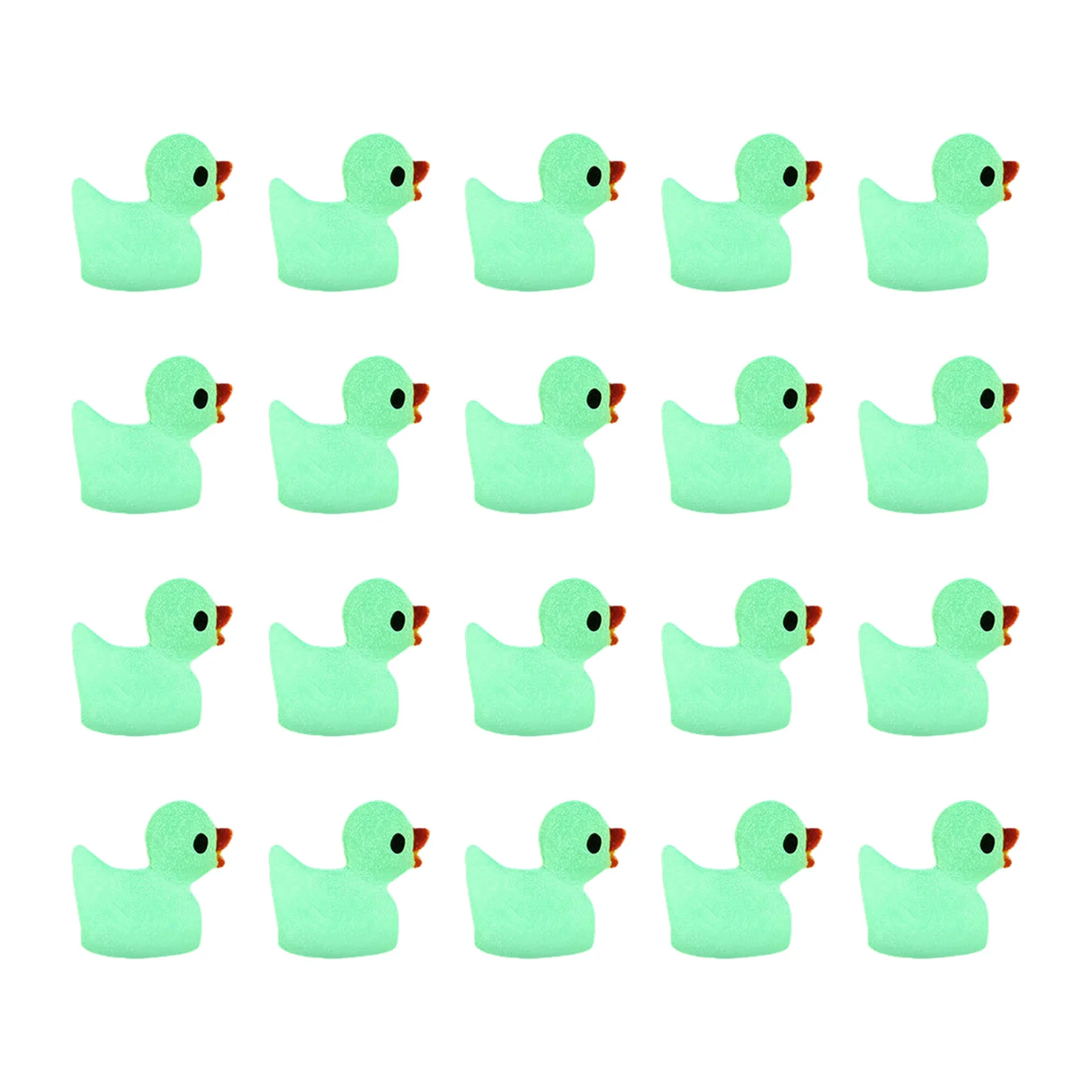 

20PCS Mini Resin Ducks 20Pcs Luminous Ducks Micro Landscape Accessories Glow In The Dark Duck Garden Decoration For Outdoor
