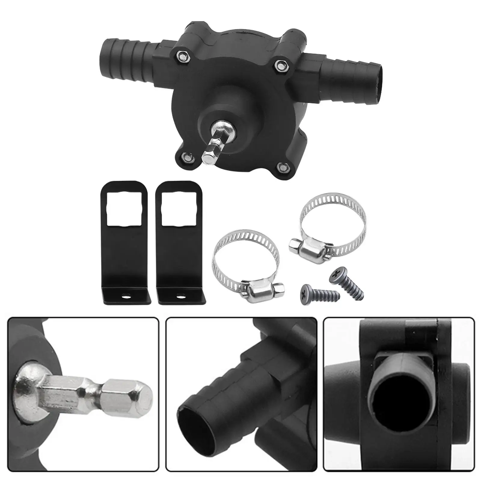 

Electric Drill Pump Pump Attachment 3/4'' Outlet Portable Self Priming Drill Pump for Oil Garden Diesels Outdoor Water