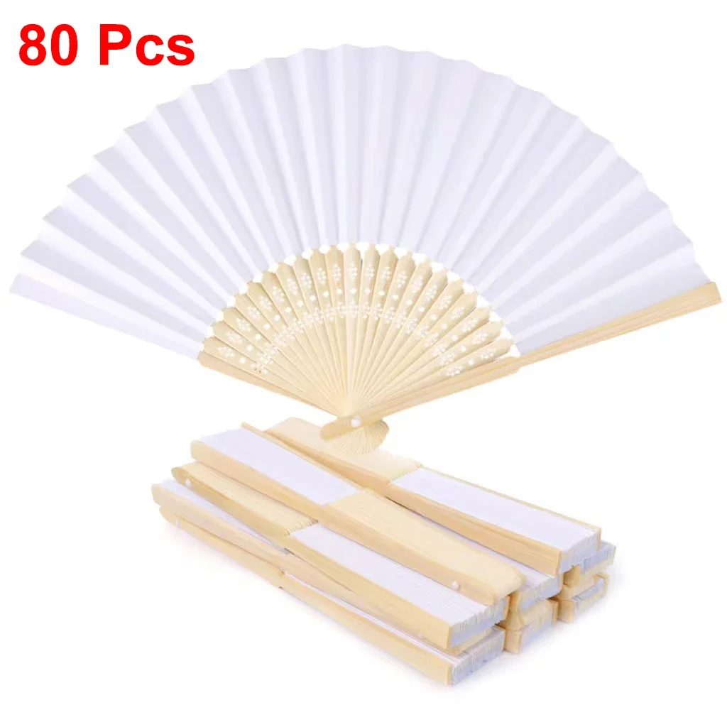 

Персонализированный складной бумажный веер с ручной росписью, 20/80 шт.