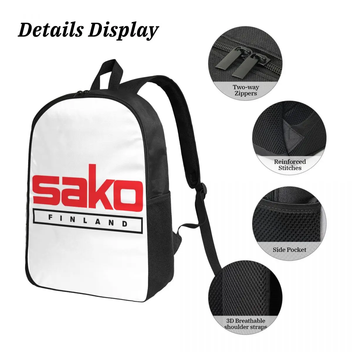 Фото Рюкзак SAKO ARMS для студентов, школьный ранец, походный/туристический рюкзак для мальчиков и девочек, сумка через плечо №4