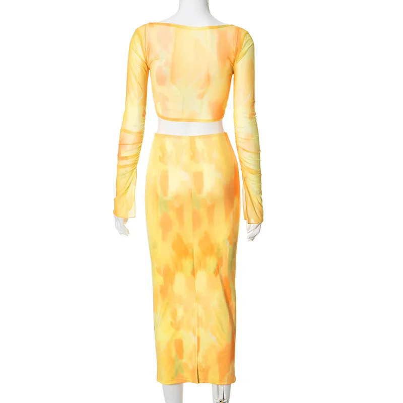 Женский комплект из 2 предметов SKMY Осенний Повседневный Модный укороченный Топ с