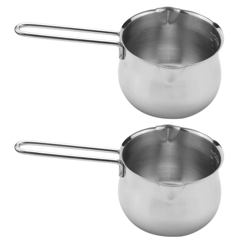 

HOT-2X Non-Stick Pan Milk Pot Butter Chocolate Melted Heating Pot Warmer Pan Small Saucepan Cheese Pot With Pour Spouts