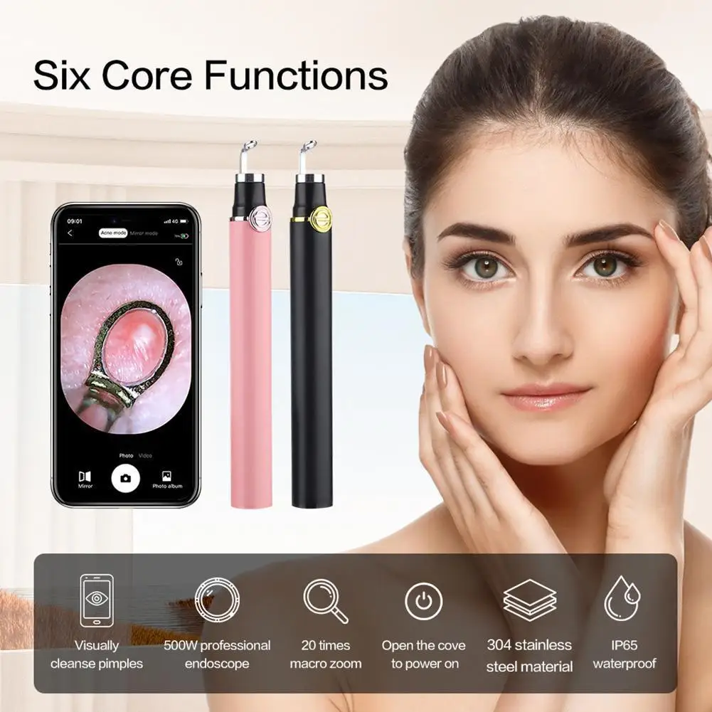 

Skin Care Visual Blackhead Remover For Pimple Acne Needle Blackheads Extractor Beauty Face Pore Cleaning Tools Cam F5Q3
