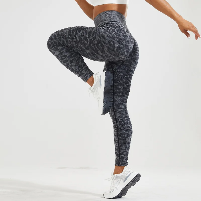 Leopard Leggings Fitness Woman Pants Newest High Waist Seamless Stretchy Running Sports Jogging Trousers Gym Workout Yoga Pants