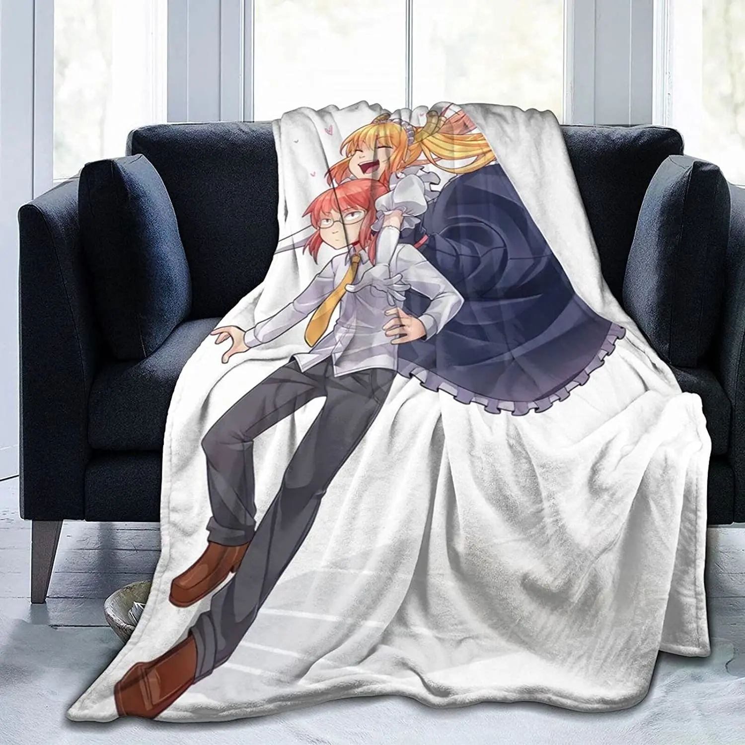 

Tohru Kobayashi Fluffy Soft and Comfortable Blanket, Anime Warm Embrace of Sympathy