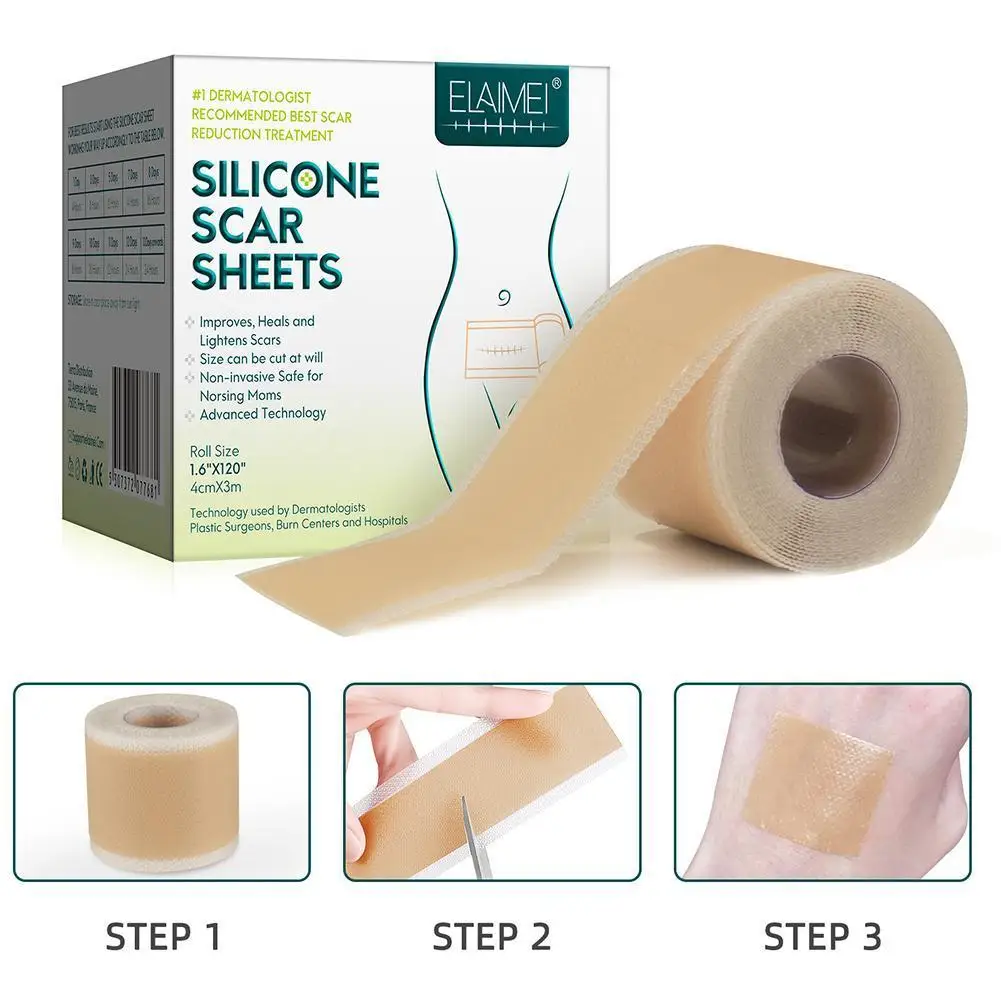 

Silica Gel Scar Sheets Healing Wound Patch Therapy Skin Repair Cesarean Section Washable Scar Removal Sheet Health Care