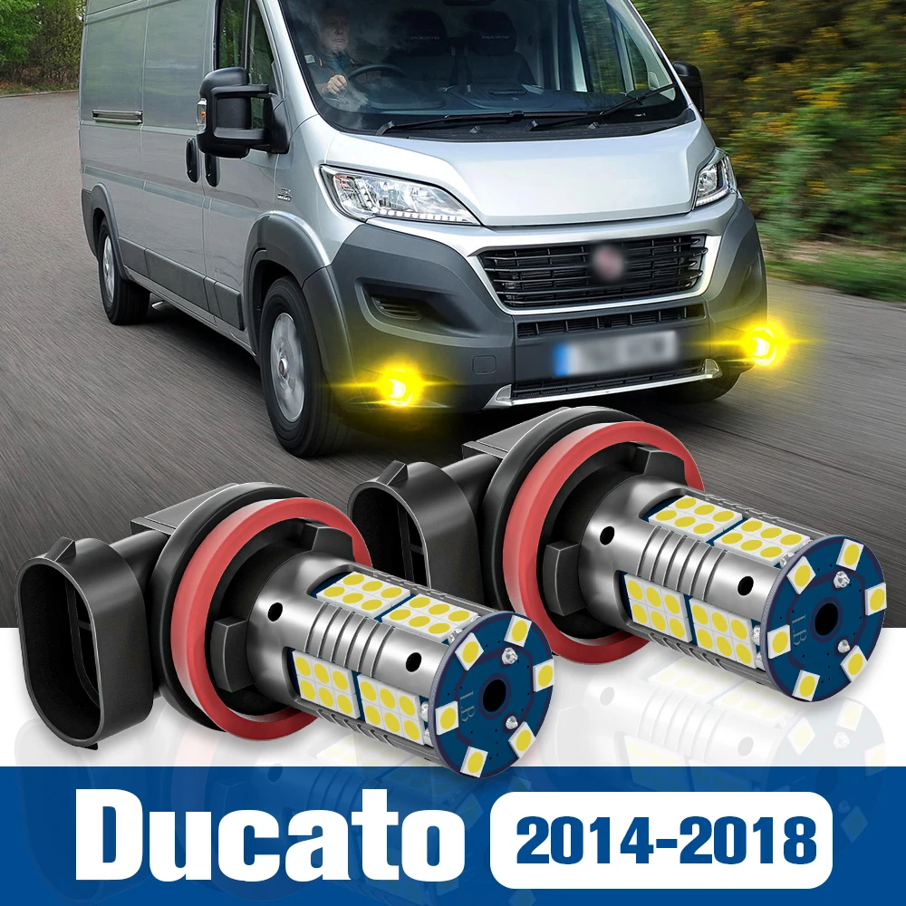 

2pcs LED Fog Light Blub Lamp Accessories Canbus For Fiat Ducato 2014 2015 2016 2017 2018