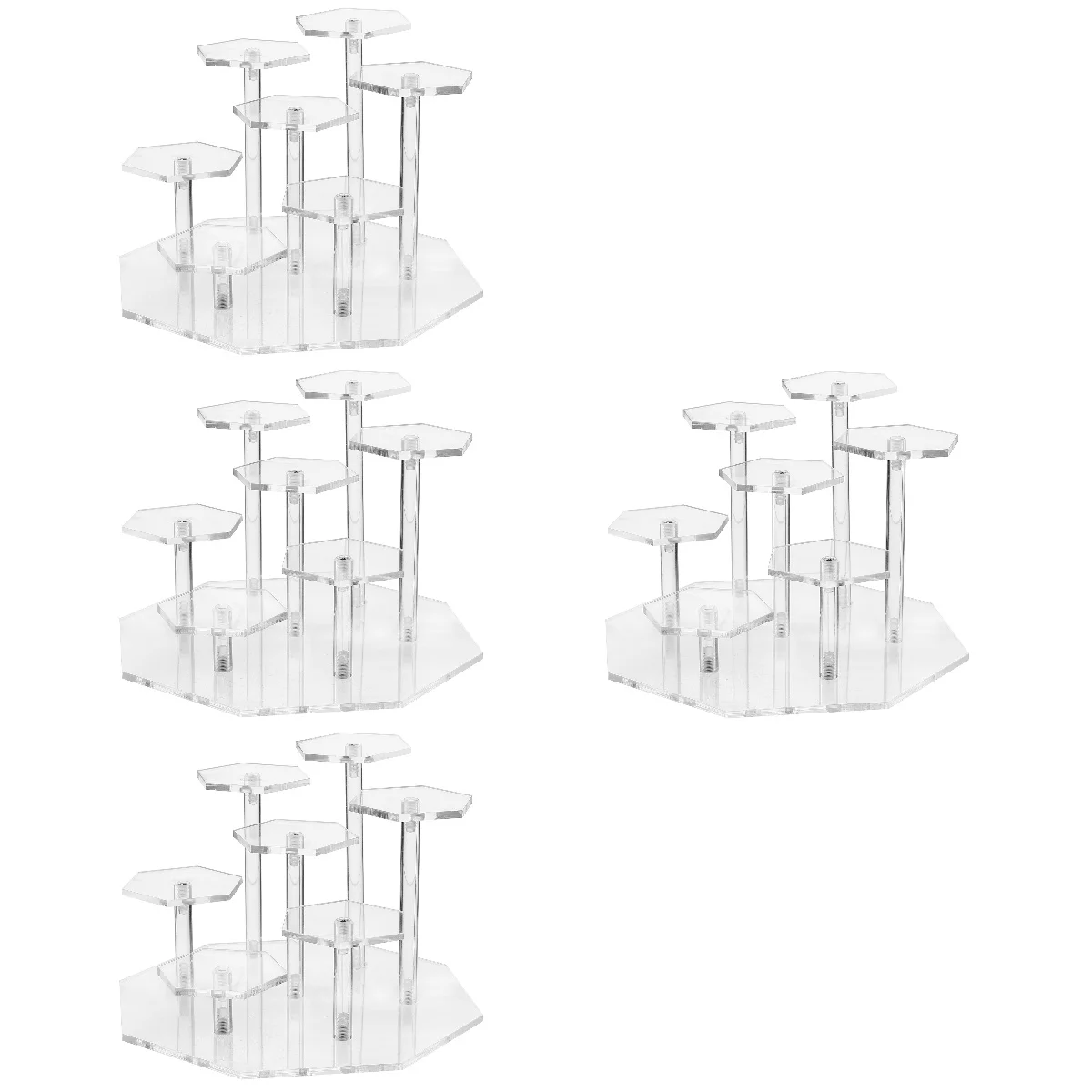 

4pcs Display Rack Multi-layer Display Stand Model Display Stand for Home