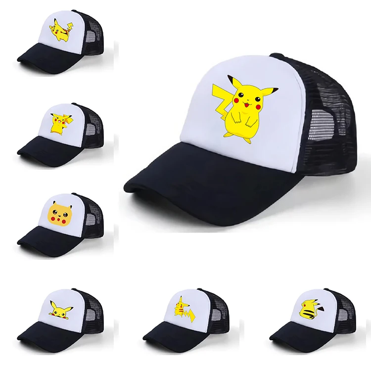 

Beach caps Children's Baseball Cap Pikachu Cartoon Character Cute Mesh Breathable Outdoor Adjustable Printing Quick-drying wayne