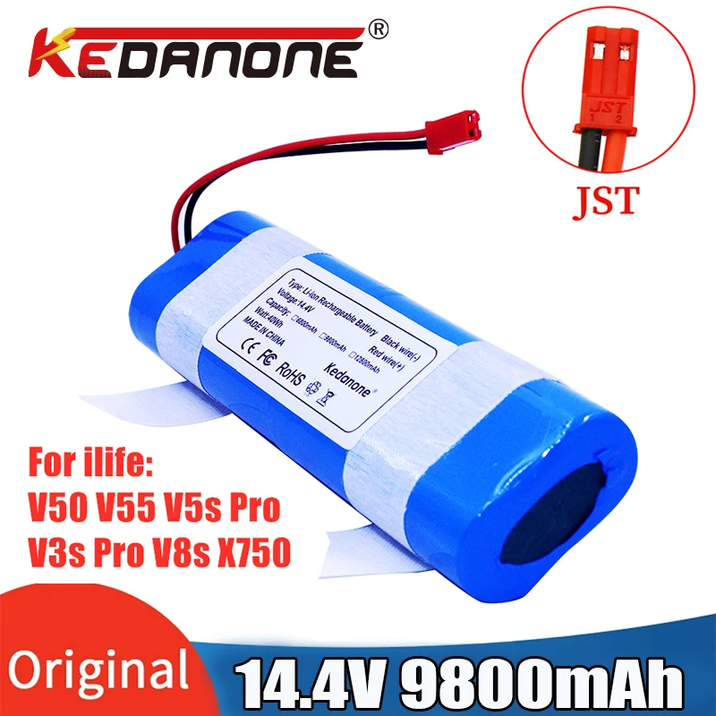 

2023 Upgrade 14.8V 12800mAh Lithium Battery for ILIFE V5 V5s V50 V3 plus v3s pro Robot Vacuum Cleaner ILIFE v5s pro battery