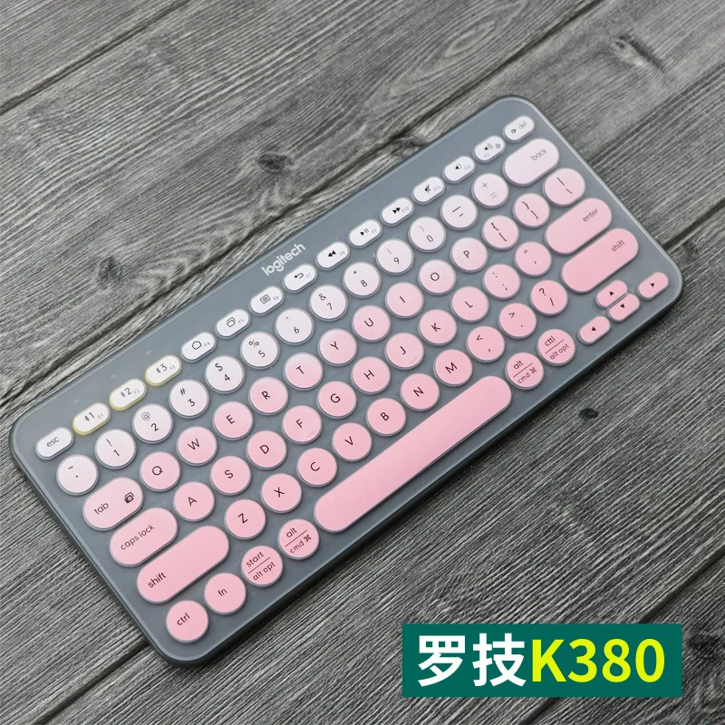 

Wireless Keyboard Cover for Logitech K380 Wireless Colorful US Soft Silicone Film Case Slim Thin English Keyboard Protector