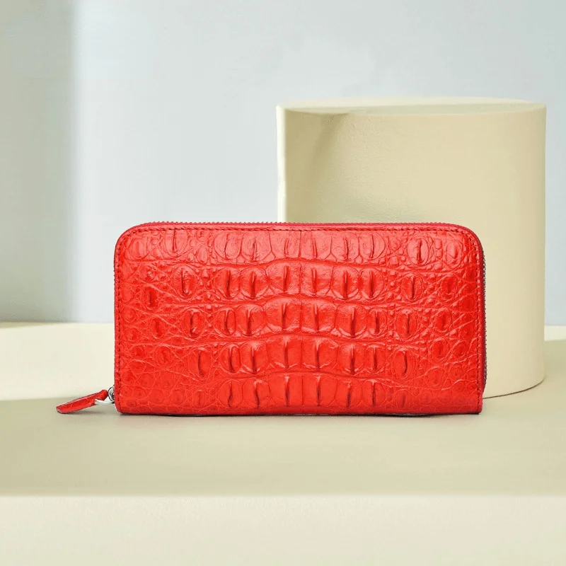 Free Shipping Women's Wallet Made Of Leather Crocodile Genuine Leather Long Clip Bag Wholesale Purses 2022 Women's Purses Bag