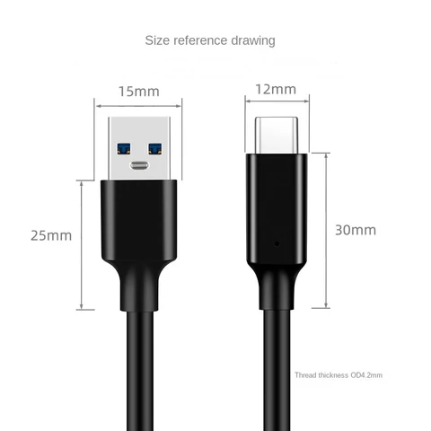 Кабель USB 3.2 Type-A к USB C 60 Вт