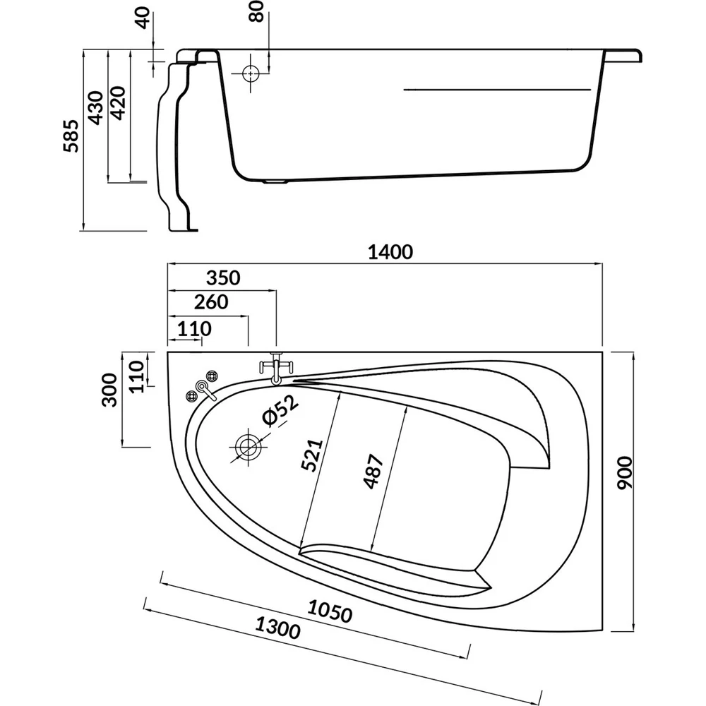 Купить Ванну Cersanit Joanna