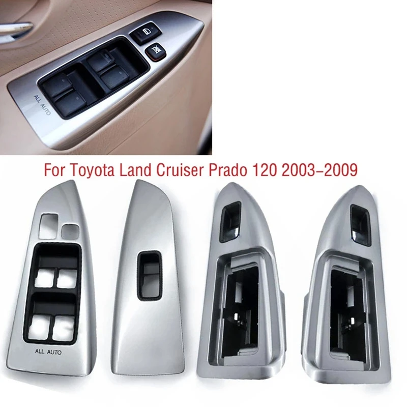 

Панель переключателя на переднее и заднее стекло автомобиля, черная и серебристая панель переключателя, подходит для Toyota Land Cruiser Prado 120 LC120 03-09