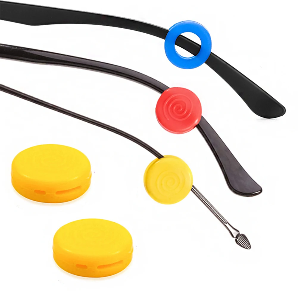 

Однотонные силиконовые Нескользящие крючки для очков, 1 пара, Круглый держатель, эластичный ушной крючок для очков, аксессуары для очков