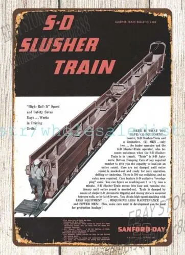 старая стена дома Sanford-Day Slusher Train Mining Construction металлическая жестяная вывеска
