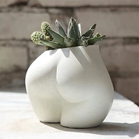 nordic style female body plant flower pot resin flower vase chest butt shaped vase planter for home office decorat ornaments