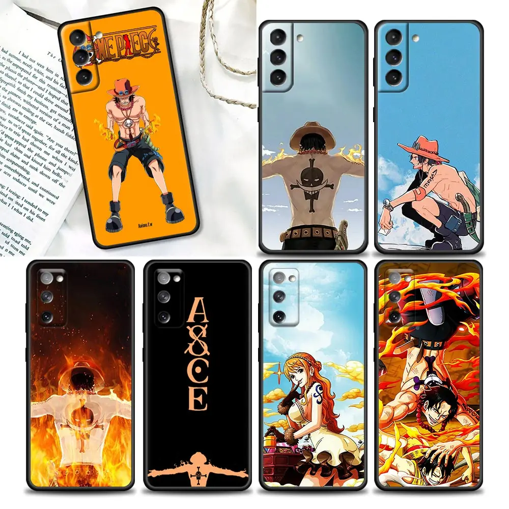 

Botcas D. Ace One Piece Anime Phone Case for Samsung Galaxy S22 S7 S8 S9 S10e S21 S20 Fe Plus Ultra 5G Silicone Case BANDAI