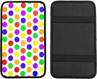 colorful polka dots print auto center console pad universal fit soft comfort car armrest cover fit for most sedans suv truck