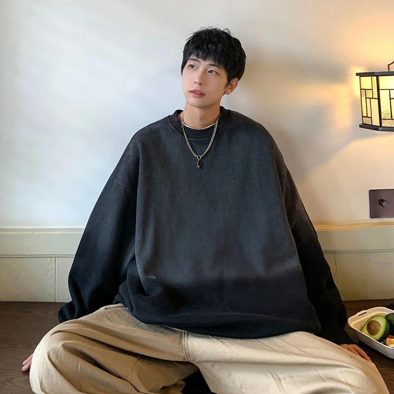 

Потертые мужские толстовки с круглым вырезом, модные американские толстовки, свободные мужские пуловеры в стиле Харадзюку, хип-хоп для женщин