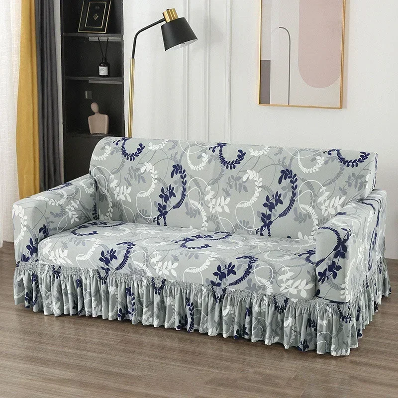 

European Style Large Skirt Sofa Cover Four Seasons Universal Fabric Anti Slip Sofa Cover Full Coverage Sofa Towel Cushion