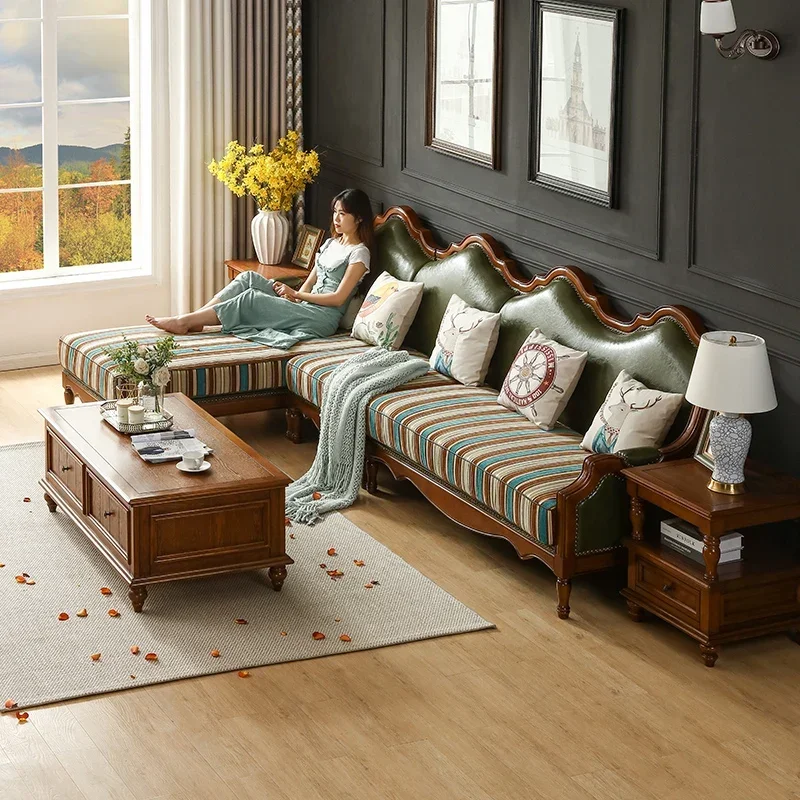 Диван-наложница из цельного дерева для небольшой квартиры съемный и моющийся