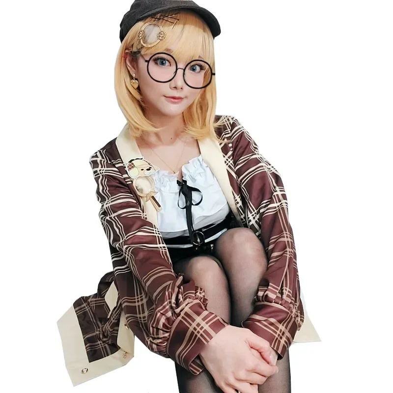 Аниме Hololive VTuber Watson Amelia школьная форма милое свежее платье полный комплект