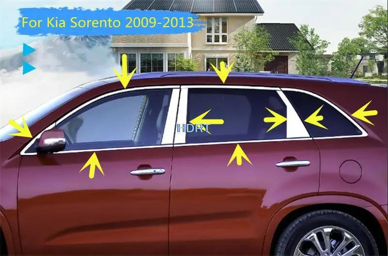 Наклейка для стайлинга автомобиля украшение столбик окно средняя полоса отделка