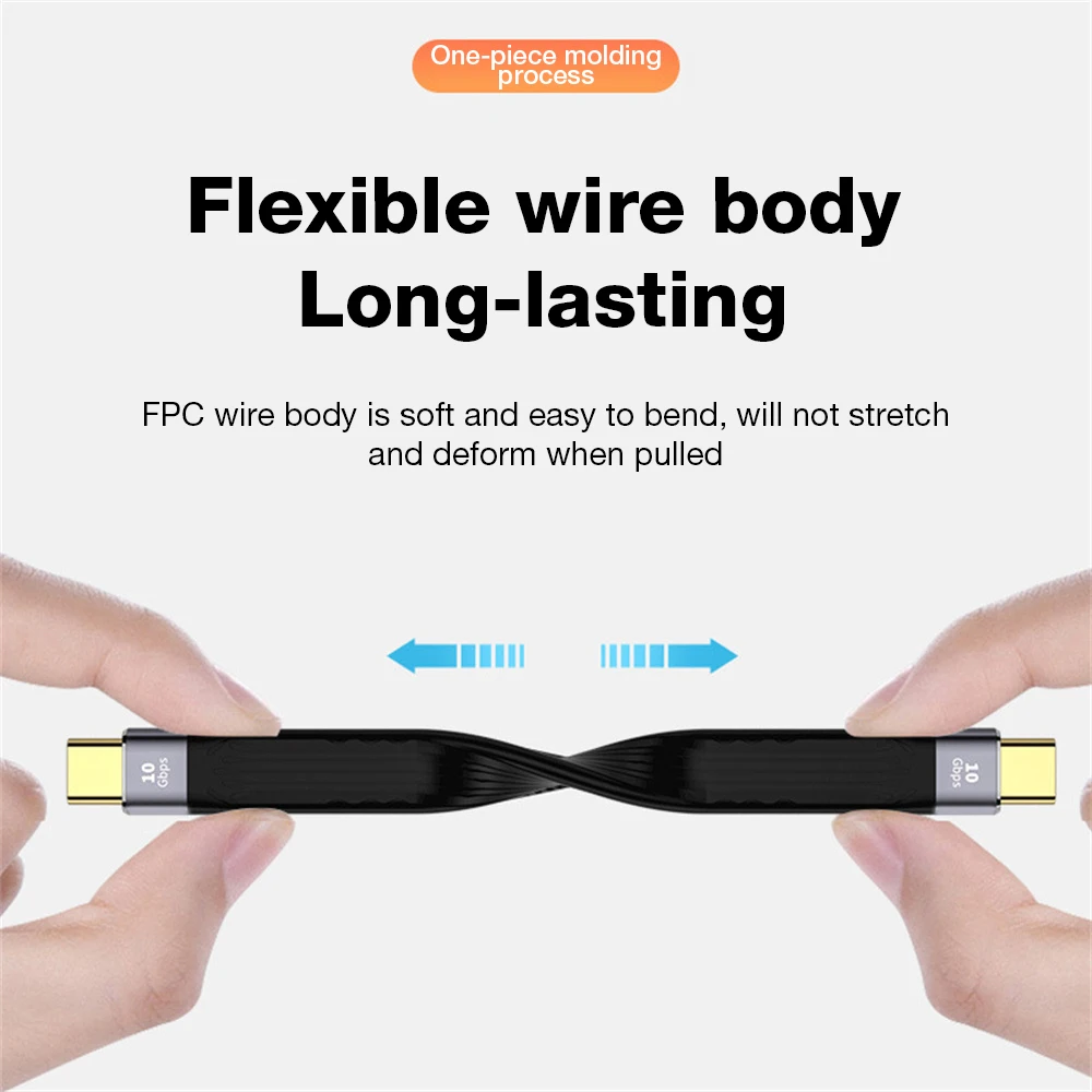 

Transmission Data Cable Soft 4k Type-c 5a Pd100w Fpc Flexible Cable Laptop Accessories New Data Cable 4k@60hz Usb-c Hub