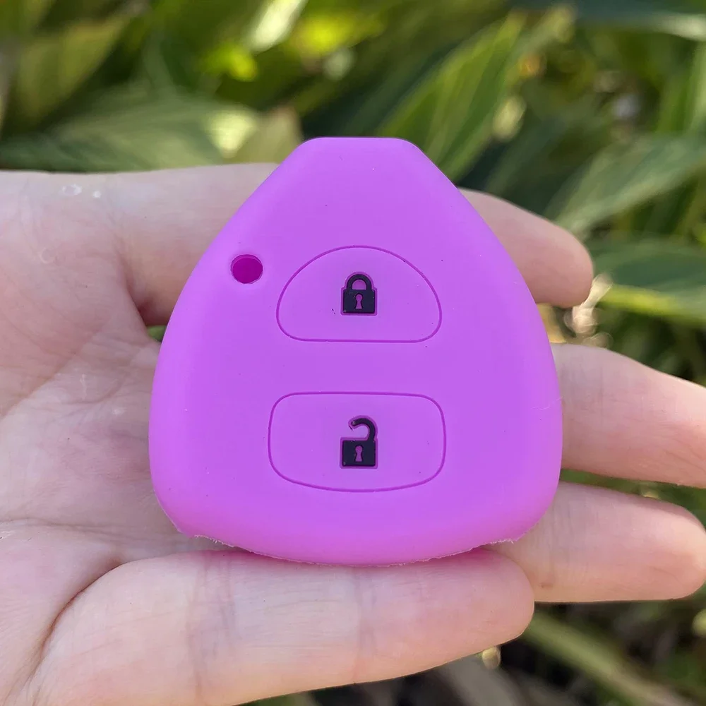 

Силиконовый чехол для ключа автомобиля с 2 кнопками для Toyota Auris HiLux Corolla Fortuner Prado Verso Camry Reiz Yaris Vitz Vios Rav4 Ractis