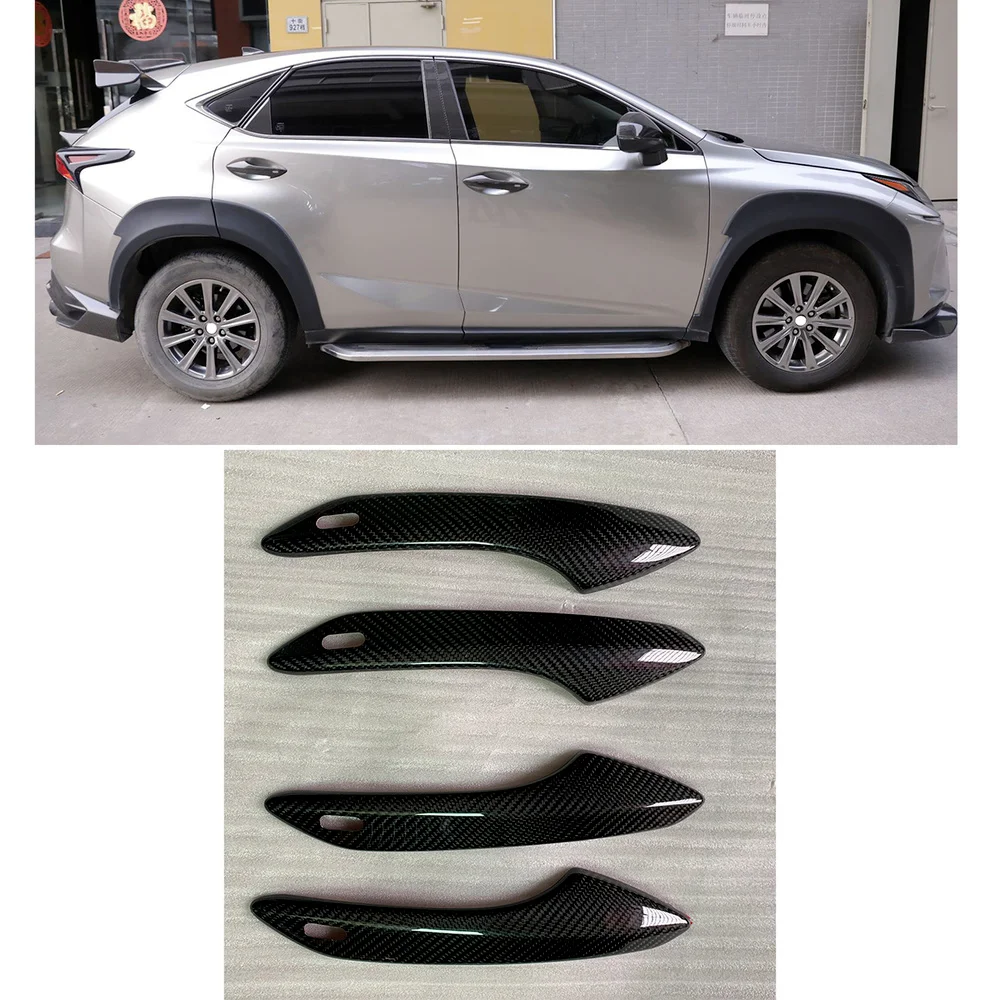 

Наружные дверные ручки для LEXUS NX200 300h RX300 450h 2014-21, накладки на дверные ручки из настоящего углеродного волокна, декоративные автомобильные ак...