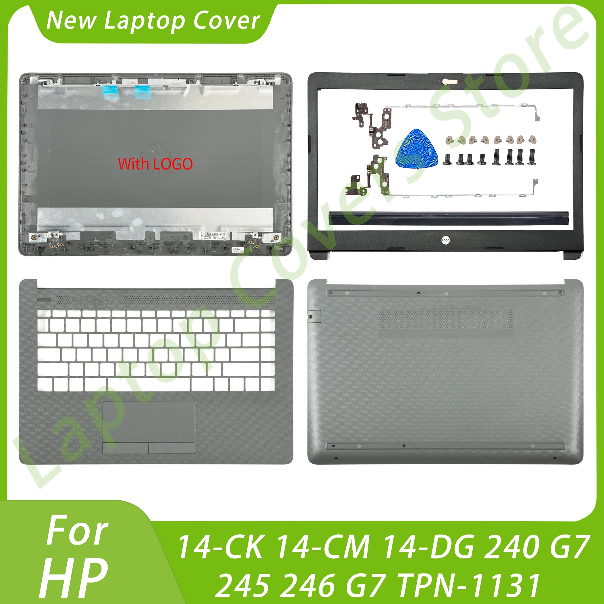 

Laptop Parts Replace For HP 14-CK 14-CM 14-DG 240 G7 245 246 G7 LCD Back Cover Front Bezel Palmrest Bottom HingeCover New Lid