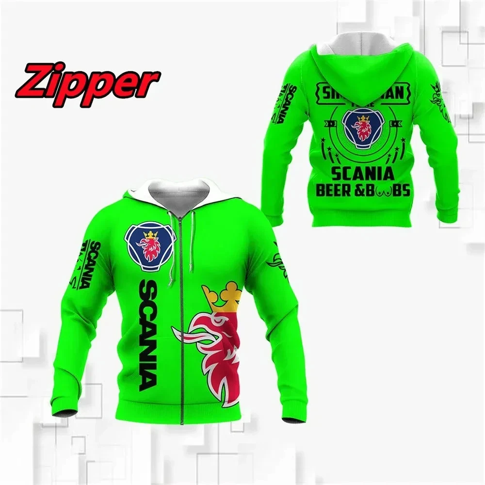 

Men's racing hooded sweatshirt, zippered shirt, 3D digital printed casual sweater, fashionable hooded jacket, spring and autumn,