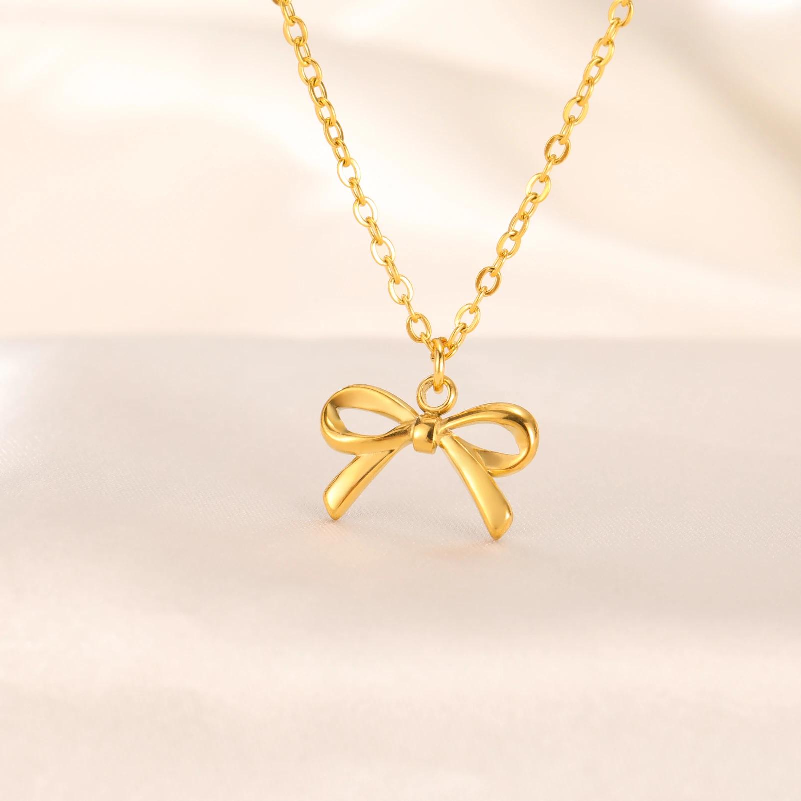 Unift Элегантный женский галстук-бабочка Y2k шейная цепочка подвеска из нержавеющей