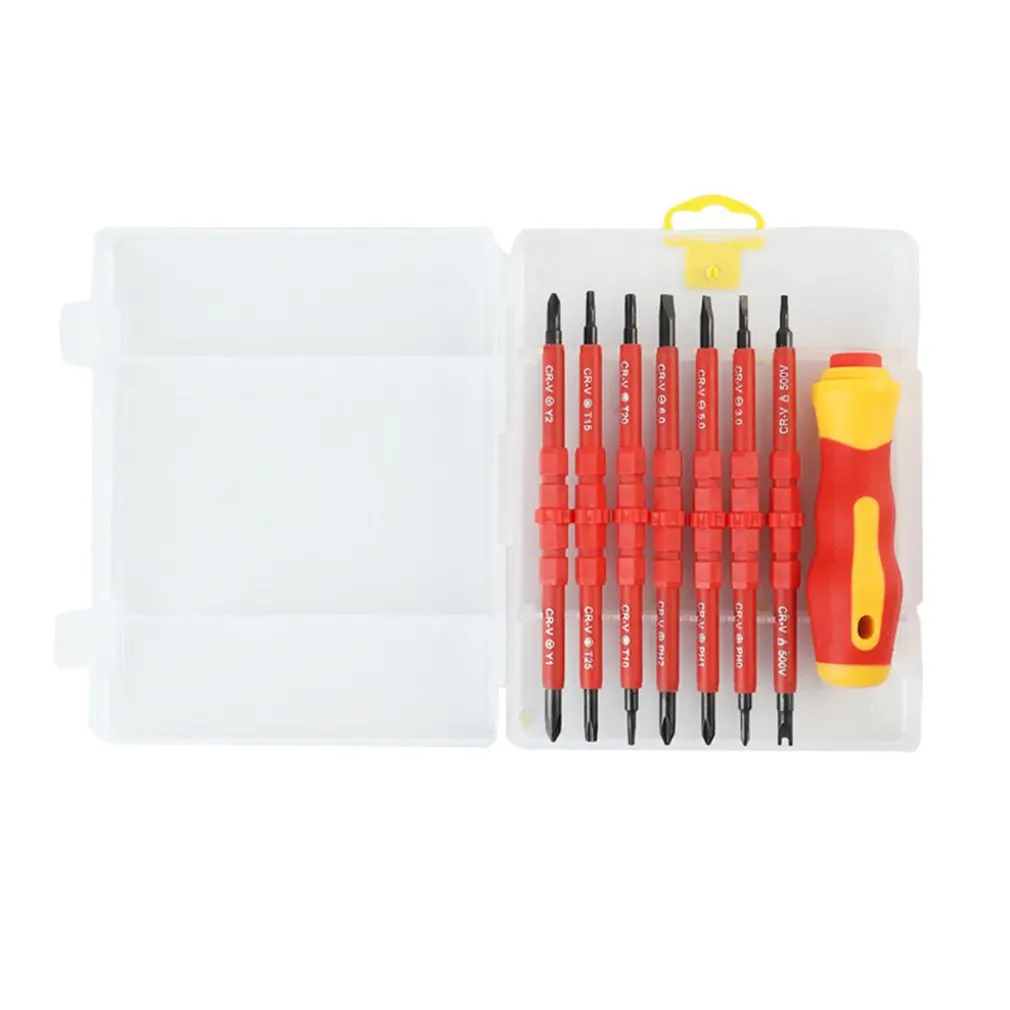 

8PCS Multi-purpose Screwdriver Bit Set Chrome vanadium steel For Electrical Insulated Kit Household Repairing Maintenance Tools