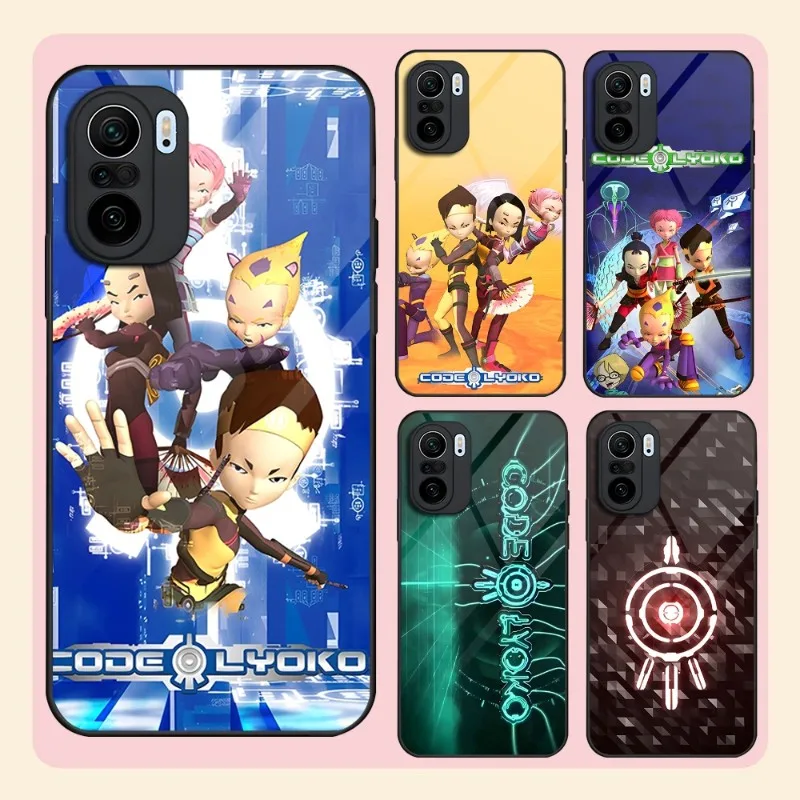 Чехол для телефона Lyoko с мультяшным кодом, стекло для Xiaomi 13 11 11 11T 10 10T 11i Redmi Note 9A 9T 9 8 10 11 11S Lite Pro Poco F3, чехол
