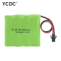 4 8v battery 1800mah ni mh bateria 4 8v nimh battery pilas recargables pack aa size with sm 2p connector for rc car toy tools