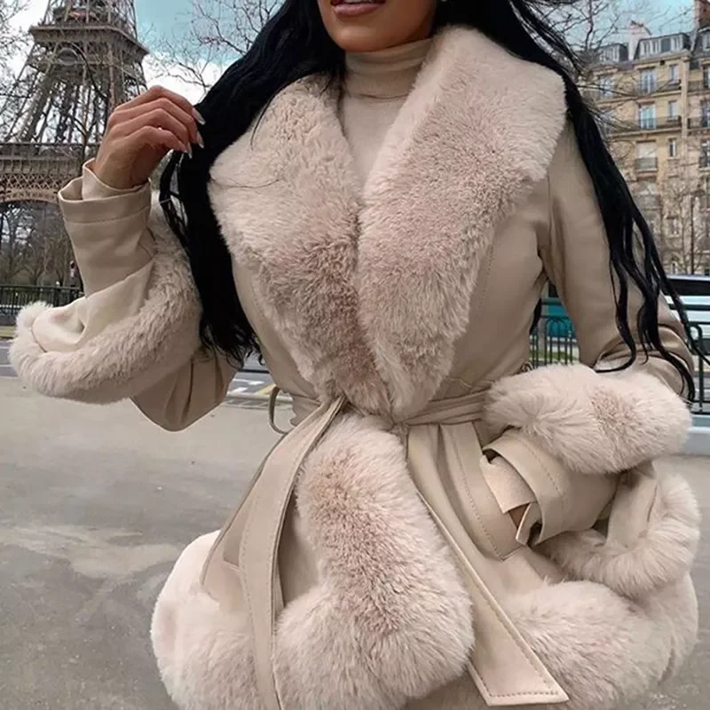 Короткие куртки Elina из искусственной кожи модные женские пальто с поясом на
