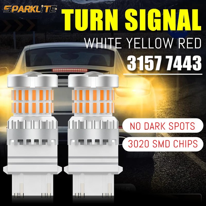 2X T20 LED 7440 7443 Led WY21W W21W Светодиодные лампы Автомобильная сигнальная лампа T25 P21W 3156 3157