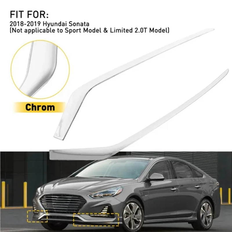 Бампер противотуманная отделка передняя хромированная молдинговая Замена для