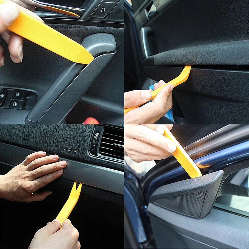 

4pcs Car Audio Removal Tool Door Panel Removal Crowbar Accessories Repair Tool Pry Hand Tools Removal Installer Pry Kit
