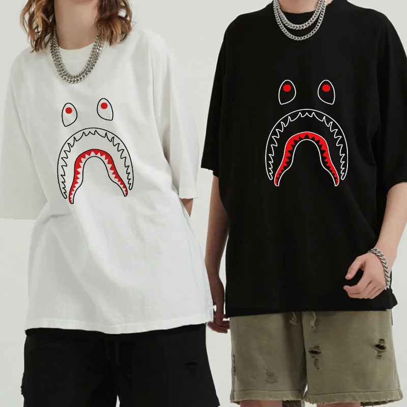 

Забавная футболка BAPE с принтом граффити, мужские черные и белые футболки, повседневная футболка для мальчиков, 2022 хлопок, летние топы в стил...