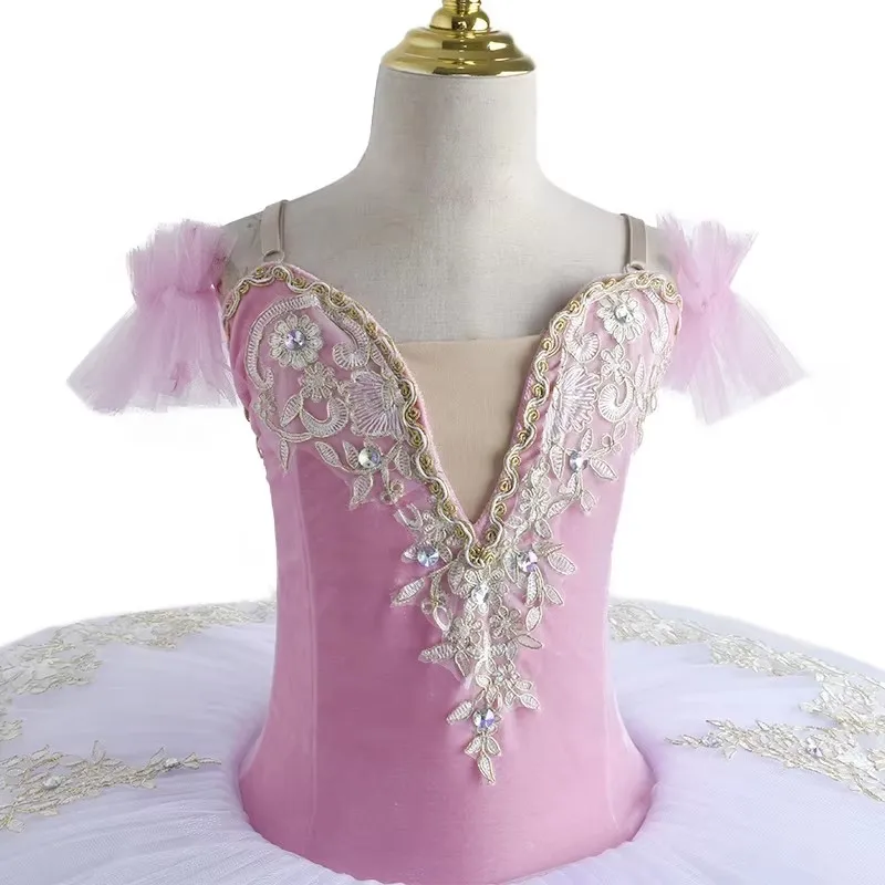 Профессиональное балетное платье-пачка для девочек фиолетовое взрослых