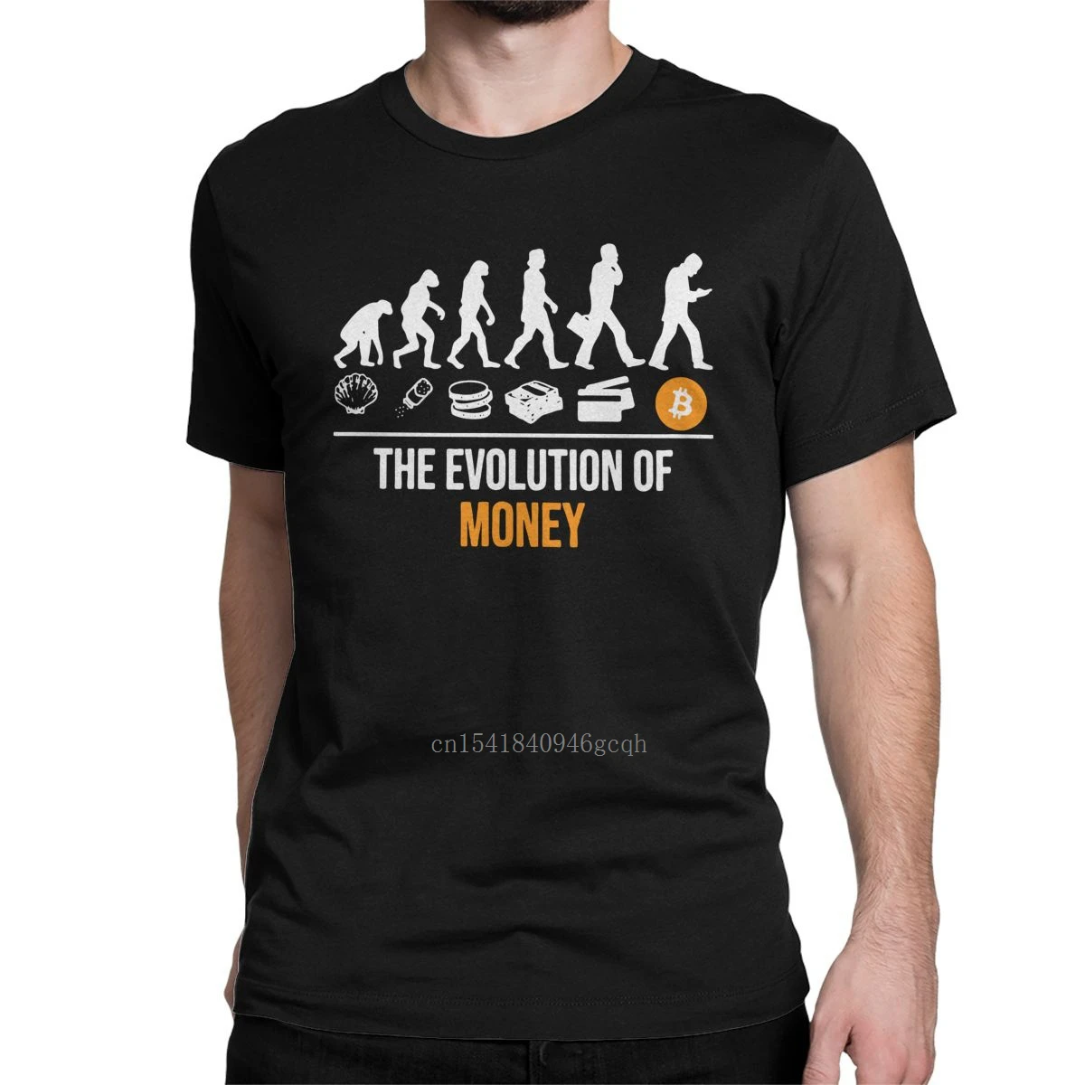 

Bitcoin Evolution Of Money Cryptocurrency Men's T Shirts Satoshi Nakamoto Vintage Tees T-Shirts Pure Cotton Classic Clothing