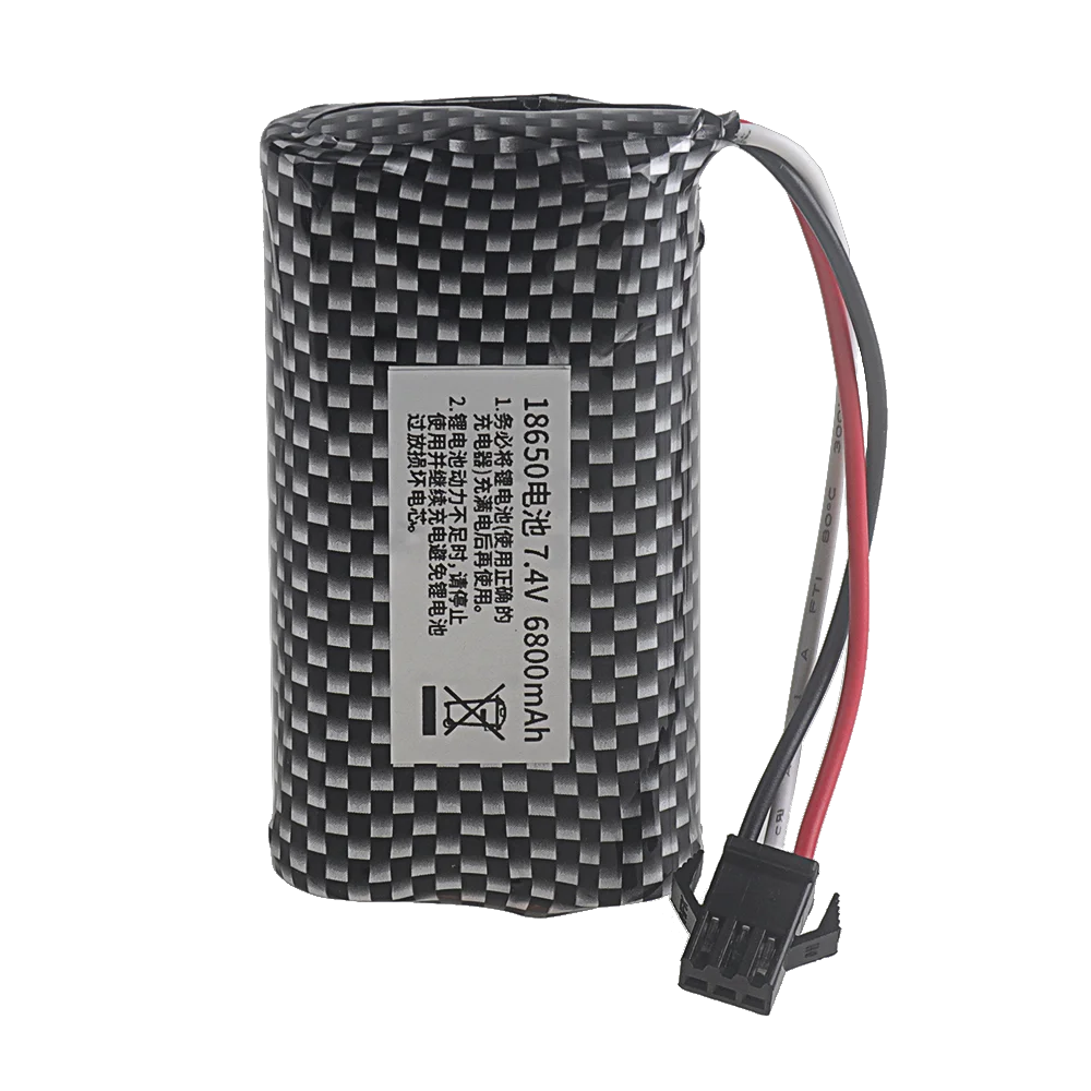 Фото Аккумулятор Li-ion SM-3P 7.4V 6800mAh с USB-зарядкой для радиоуправляемых машин MN82, MN128, MN78, LC79, 2S 18650 20C №5