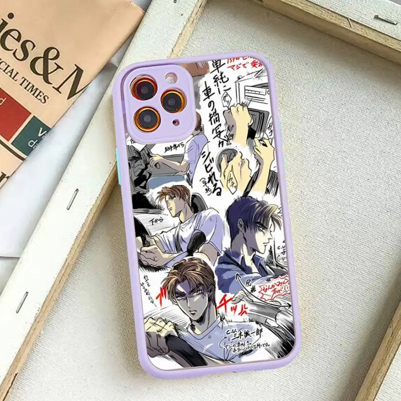 Anime Initial D Phone Case for iPhone 14 11 12 13 Mini Pro Max 8 7 Plus X XR XS MAX Translucent Matte Cover